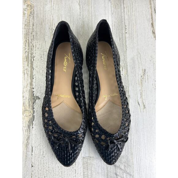 Trotters womens 7 1/2 black leather Edith Slip On Shoes flats new loafers - Picture 5 of 8